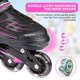 thumbnail image 5 of Patines en línea KAQINU con rodillo ajustable, color rosa iluminador, 5 of 7