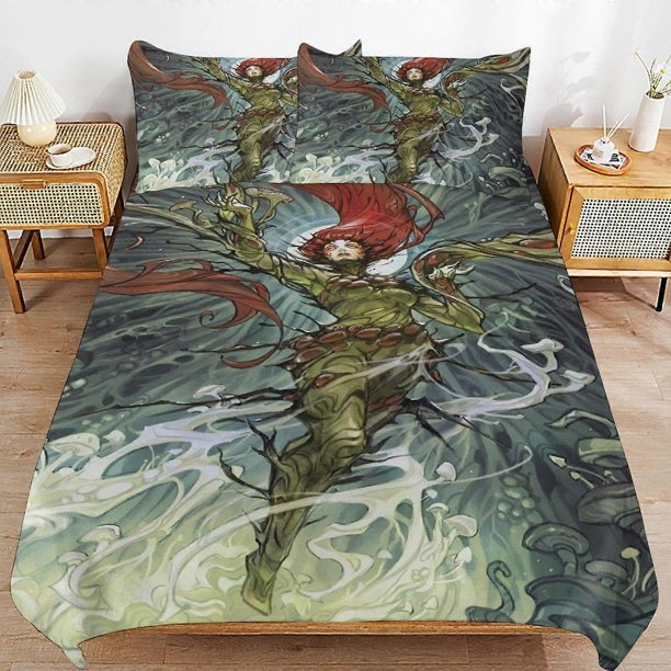 Poison Ivy Bedding Se Ultra Soft Skin-Friendly Duvet Cover3 Piece, Cute Comforter Cover Bed Set