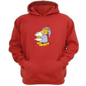 Genérico - Polerón Canguro Garfield Rojo Talla Xs Unisex
