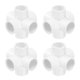 thumbnail image 1 of Uxcell Conector de 6 Vías de 1-1/4" para Muebles, Acoplamiento de Tubería de Grado de Construcción, Blanco, 1 of 7