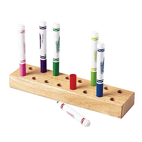 Soporte para rotuladores Marvel Education 16, madera maciza, 11 x 4 pulgadas