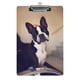 thumbnail image 1 of Boston Terrier Portapapeles de acrílico A4, tamaño carta estándar, carpeta con clip 31.8x 21.5CM para estudiantes, profesores y oficina, 1 of 6