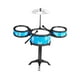thumbnail image 5 of Juego de batería para niños, juguete sensorial, gran regalo para niños y niñas, juguete de batería de simulación para niños pequeños, juego de batería 3 pads de batería azules, 5 of 5