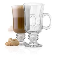 Cristar - Set 4 Tazas Pequeñas Vidrio Cristal Capuchino Cafe 110Ml