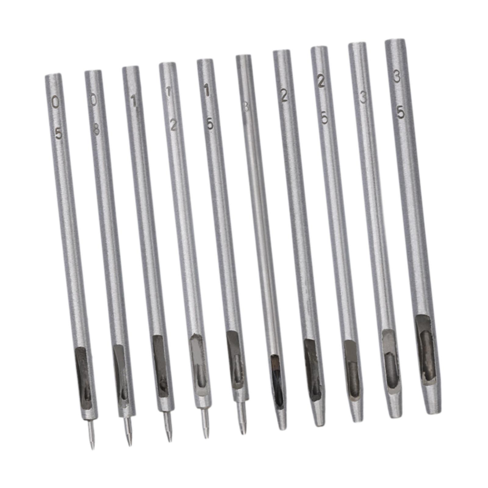 Magideal - Perforadora De Cuero, Herramienta De Trabajo, Herramienta De Perforación De Acero Artesanal, Perforadora De Agujeros Redondos Para Cinturones De Lona, Estilo A