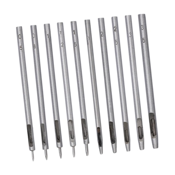 Perforadora de cuero, herramienta de trabajo, herramienta de perforación de acero artesanal, perforadora de agujeros redondos para cinturones de lona, Estilo A