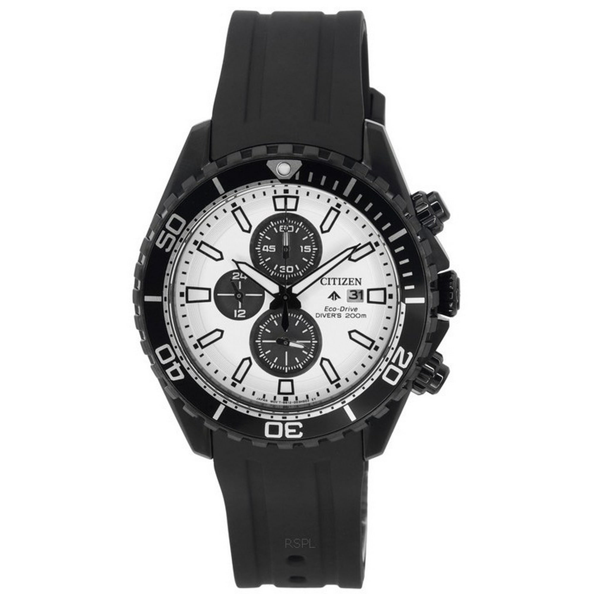 Reloj Citizen Promaster Marine Eco-drive Chronograph White Dial Diver's Ca0825-05a 200m Men's Watch