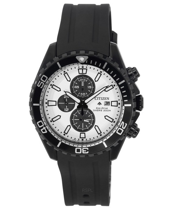 Reloj Citizen Promaster Marine Eco-Drive Chronograph White Dial Diver'S Ca0825-05A 200M Men'S Watch