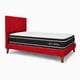 thumbnail image 2 of Cama Plaza y Media Turin Rojo Respaldo + Base + Colchon Mery Desing Excellence Plus, 2 of 7
