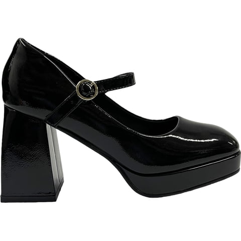 Zapato Mujer Negro Taco Medio Gaga Detogni