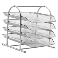 Ioensy - Organizador De Archivos De Escritorio, Bandeja De Papel Multiusos Para Aula, Oficina, Negocios, Argent
