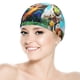thumbnail image 5 of Los Croods Gorro de Natación de Licra, Gorro de Baño de Tela Cómoda, Gorro Elástico Antideslizante para Hombres, Mujeres y Niños, 5 of 6