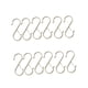 thumbnail image 1 of Ganchos en forma de S de Metal para colgar, 12 Uds., 3,6 pulgadas, resistentes al óxido, multiusos con hebilla, ganchos para armario, perchas, sombrer Plata, 1 of 5