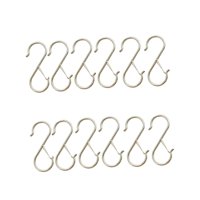 Magideal - Ganchos En Forma De S De Metal Para Colgar, 12 Uds., 3,6 Pulgadas, Resistentes Al Óxido, Multiusos Con Hebilla, Ganchos Para Armario, Perchas, Sombrer Plata