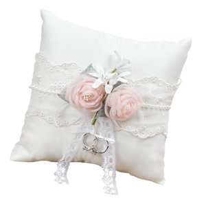 Bothyi - Anillos De Boda Almohada Joyería Almohada Anillos Portador Cojín Vintage Para Boda Con 2 Piezas Flores