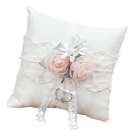 Bothyi - Anillos De Boda Almohada Joyería Almohada Anillos Portador Cojín Vintage Para Boda Con 2 Piezas Flores