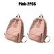 thumbnail image 1 of Waterproof Teenage Bookbag Nylon Rucksack Fashion Girl Backpack Women Shoulder Bag High School Schoolbag Black, 1 of 3