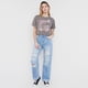 thumbnail image 4 of Polera Mujer Fun Manga Corta Crop Gris Corona, 4 of 5
