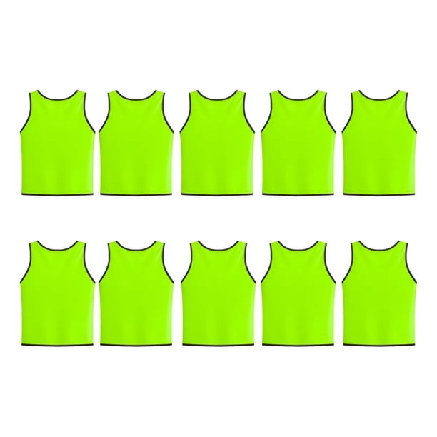 Pack X10 Chaleco Deportivo De Poliéster Peto Cerrado Niños