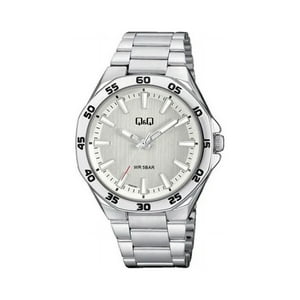 Reloj Qz82J201Y Análogo Plateado Q&Q