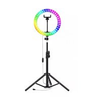Genérico - Aro De Luz Led Rgb 26Cm Usb Tripode 2M Negro