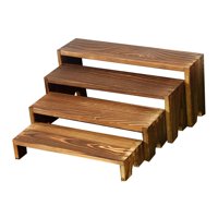 Magideal - Juego De 4 Expositores De Madera Para Objetos De Colección, Para Hombres Y Mujeres, Estantes De Exhibición Para Vendedores, Eventos, Hogar, Dormitorio