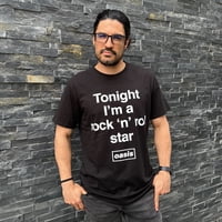 Polera Manga Corta Hombre Negro Rock N Roll Star Oasis