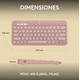 thumbnail image 3 of Teclado Logitech Pebble Keys 2 K380s rosado español, 3 of 3