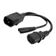 thumbnail image 1 of Nuevo Cable Adaptador De Corriente IEC320-C14 A C13 + C7 Macho A Hembra Conector De Servidor UPS De 3 Pines, 1 of 5