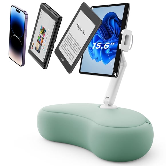 Soporte para tableta SAIJI con soporte ajustable 360° para cama, color cian