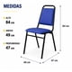 thumbnail image 5 of Silla Multiuso Tapizada Azul para Auditorios y Eventos, 5 of 6