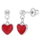 thumbnail image 1 of Aros de corazón colgante esmaltados de plata 925 para niñas y adolescentes, 1 of 2