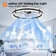 thumbnail image 2 of Ventilador de techo addlon de 24" con montaje al ras, luz LED y control remoto, 2 of 8