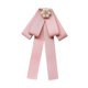 thumbnail image 1 of Broche De Lazo De Cinta, Pajarita Preatada, Corbata De Moda Para Camisa, Uniforme De Estudiante, Rosa, 1 of 5