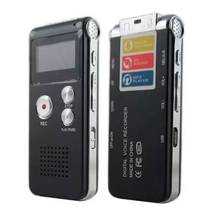 Genérico - Grabadora Digital Profesional De Voz Sonido 8Gb Mp3 Color Negro