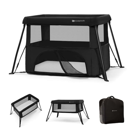 Cuna Para Bebé Kinderkraft Cami 3 En 1 Cuna De Viaje Negra
