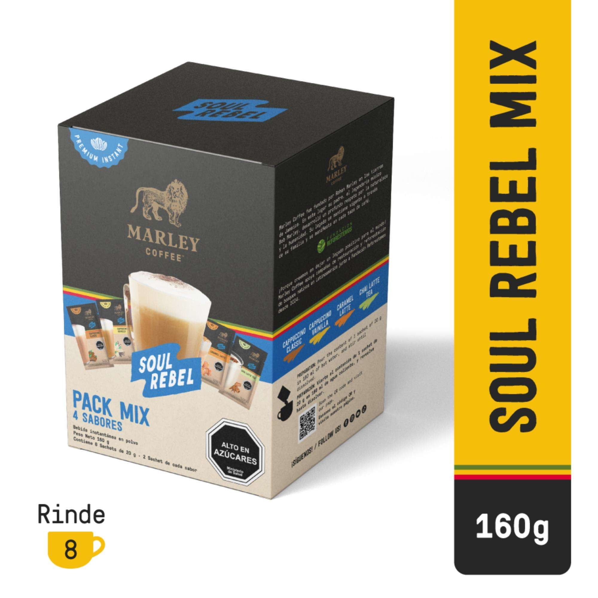 Café Soul Rebel Mix Sabores Pack 4 Caja 160 g Marley Coffee