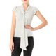 thumbnail image 5 of INSPIRE CHIC Blusa de Mujer para Regreso a Clases Lunares Lazo Cuello Volantes Manga Corta para Trabajar XL Blanco, 5 of 8