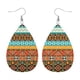 thumbnail image 1 of Bohemian Pattern Leather Earring Teardrop PU Dangle Party Earrings For Women Girls, 1 of 5