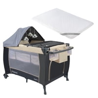Bbqool - Cuna Playard Sagitta Beige + Colchón De Viaje Plegable