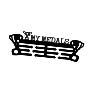 Magideal - Perchero Para Medallas, Expositor De Medallas Deportivas, Versátil, De Metal, Para Montar En La Pared, Para Competiciones De Medallas Deportivas De
