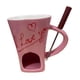 thumbnail image 1 of Taza Para Fondue De Chocolate Con Tenedor, Taza Personal Para Derretir Queso Para Fiestas, Camping, Corazón Rosa, 1 of 5