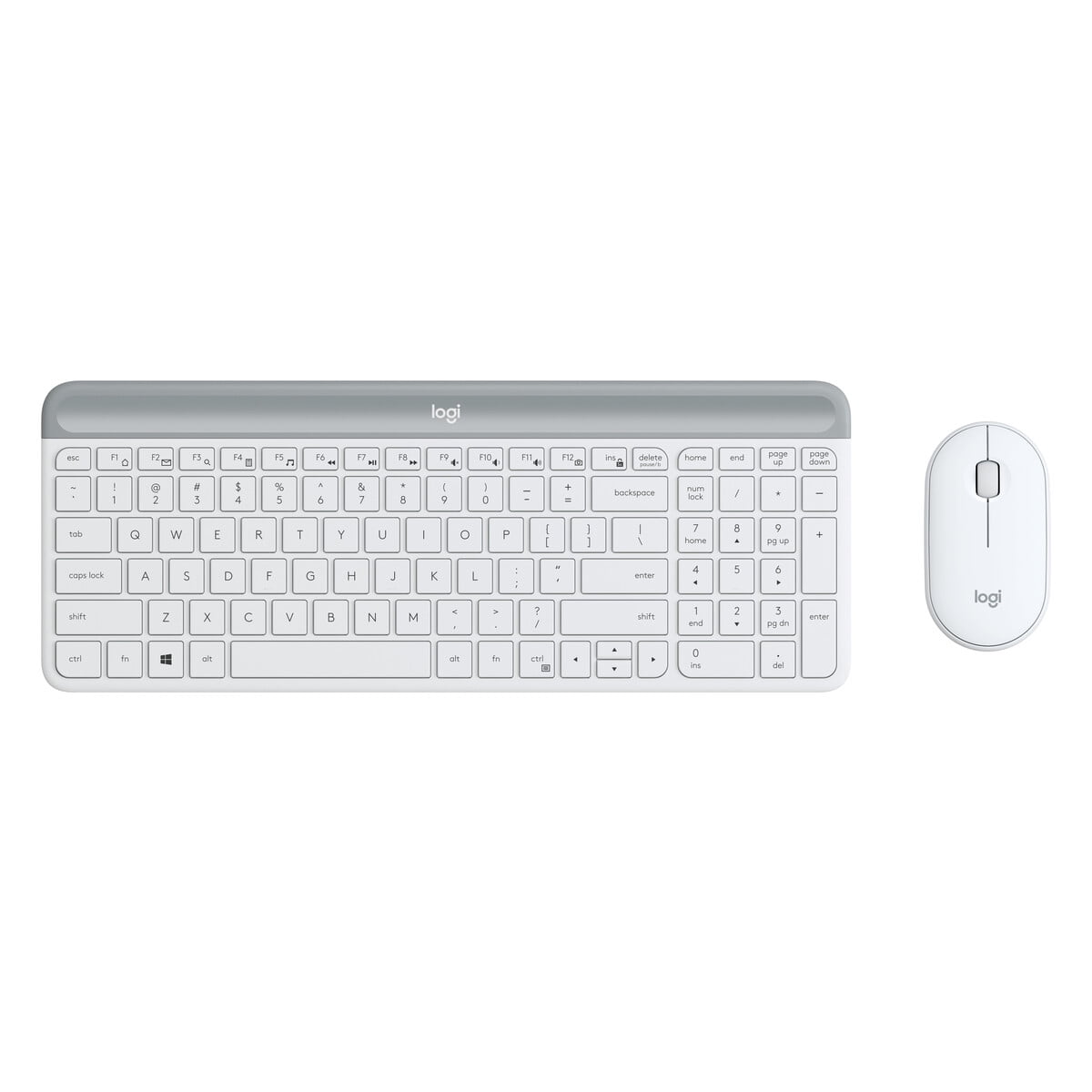 Combo Teclado Mouse Logitech Slim Inalámbrico Blanco Usb