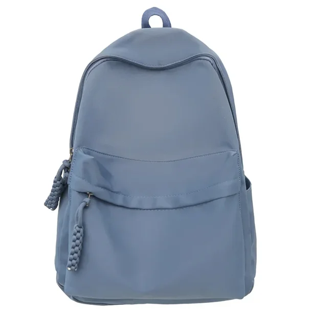 High Capacity Simple Solid Waterproof Nylon School Bag Mahua Zipper High Quality Backpacks 2024 Hot Sale Bags for Girls and Boys