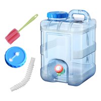 Ioensy - Contenedor De Agua Con Grifo, Tanque De Agua Portátil Para Senderismo, Hogar, Camping, Con Tapa De Manguera