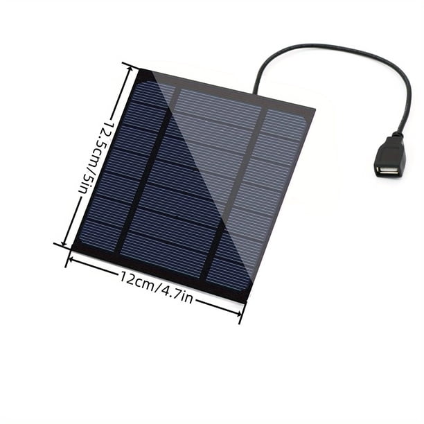 1 Set, 5.5V 300mA 2.2W Solar Battery USB Port Charging Solar Panel Outdoor Portable Outdoor Charging Source