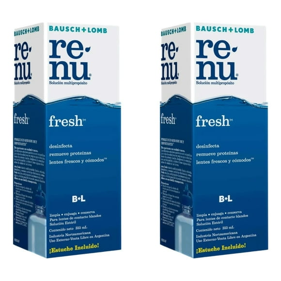 SOLUCION RENU FRESH PARA LENTES DE CONTACTOS 355ML x2