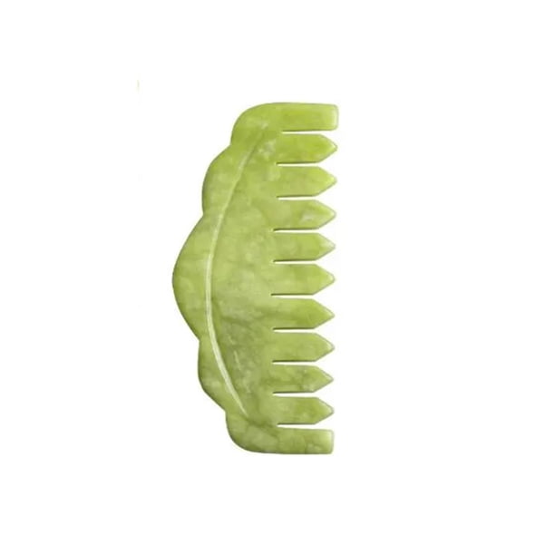 Nature Jade Massage Comb Gua Sha Board Spa Acupuncture Head Care Massager Green Jade Comb Head Massager Beauty Tools