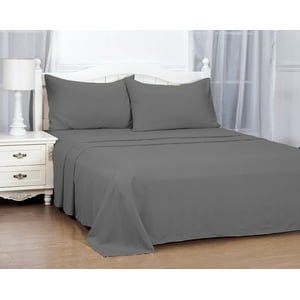Clems - Set De Sábanas 1.5 Plazas Gris Oscuro