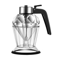 Xusx111 - Dispensador De Miel Sin Vidrio De Goteo Con Soporte Dispensador De Jarabe De Arce Vidrio De 6,8 Oz Tarro De Miel Tarro De Miel Aplicar A La Salsa De Jarabe De Aceite De Oliva Para La Barra D